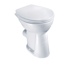 Flachspül-WC derby basic plus, bodenstehend, 100 mm erhöht