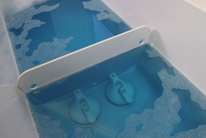 Mobeli Mobiler Badewannenverkürzer, Fixierung ohne Schrauben ohne Bohren